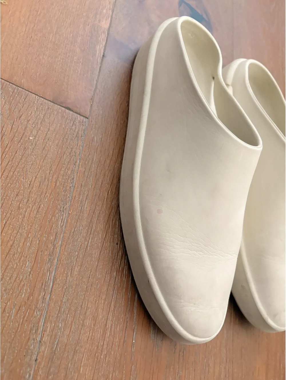 Fear of God White Slip-On Rubber Clog Minimalist Aesthetic Size 12